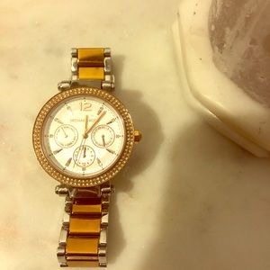 Michael Kors Watch Two-Tones Rose Gold + Silver
